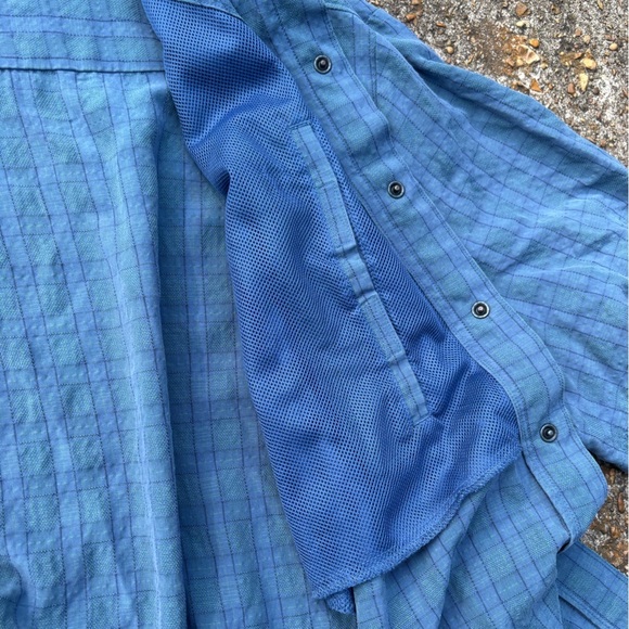 5.11 Tactical Casual Blue Button Down Shirt Concealed Pocket size 2X - Picture 5 of 5